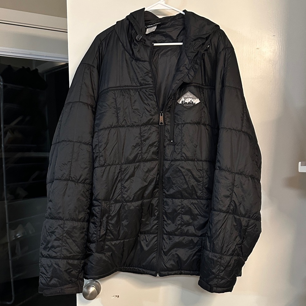 Men's Black Hooded Puffer Jacket